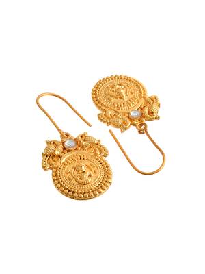 Ethnic handcrafted gold plated stud earrings 4