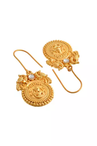 Ethnic handcrafted gold plated stud earrings