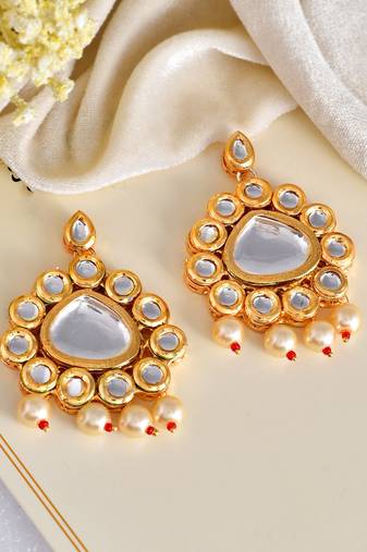 Bridal kundan earrings