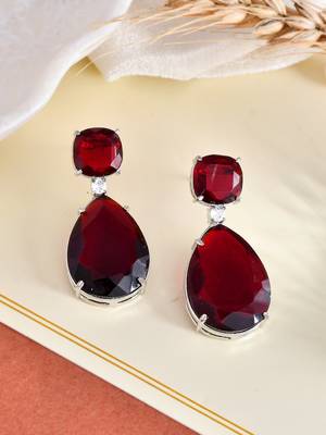 Faux ruby western drop earrings 1