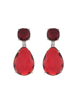 Faux ruby western drop earrings 3