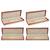 Atorakushon 4 pieces satin long chain necklace pendant bracelet jewelry holder box maroon
