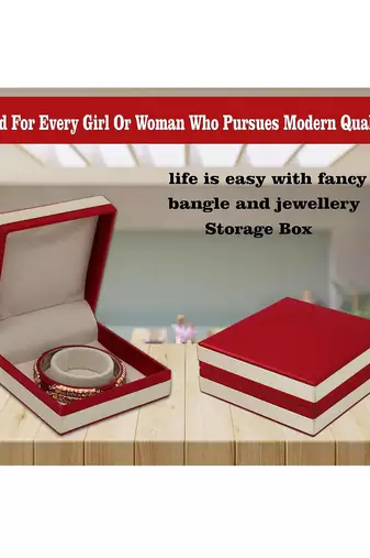 Atorakushon satin bangle box for women jewellery organizer locker box pack of 1 maroon