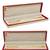 Atorakushon 2 pieces satin long chain necklace pendant bracelet jewelry holder box maroon