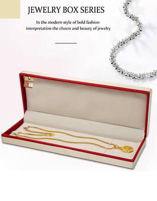 Atorakushon 2 pieces satin long chain necklace pendant bracelet jewelry holder box maroon 3