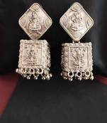 Oxidized silver party wear earrings