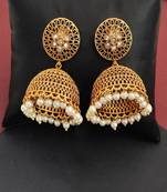 Light yellow full stone earring