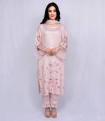 Pastel Pink Embroidered Pant Suit