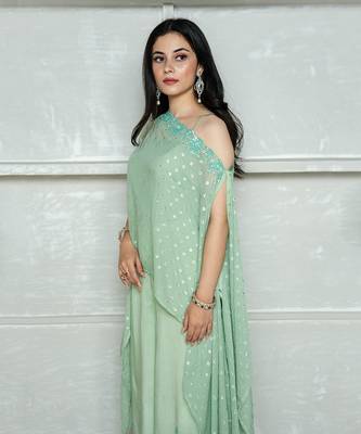 Mint Green Silver Kaftan Set 3