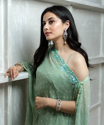 Mint Green Silver Kaftan Set 6
