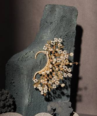 Trumera white ear cuff 2