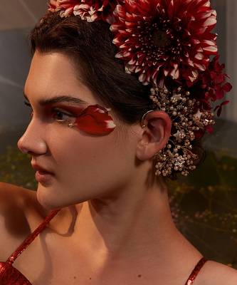 Lavinia peach ear cuff 1