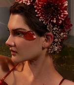 Lavinia peach ear cuff