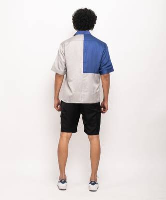 Grey & blue colorblocked shirt 4