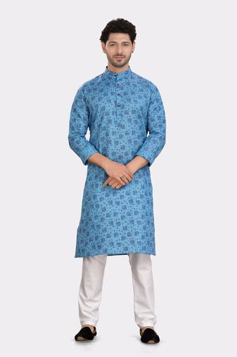 Encino  mens cotton printed kurta top - angad collection