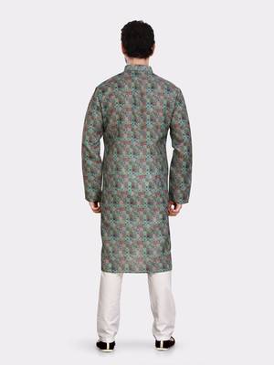 Encino  mens cotton printed kurta top - indeevar collection 2