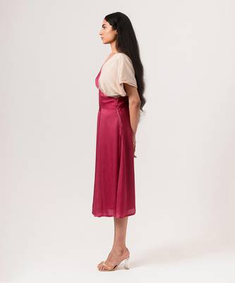 Wine & ecru square dress 2