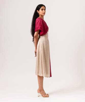 Wine & ecru square dress 3