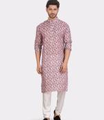 Encino  mens cotton printed kurta top - indeevar collection