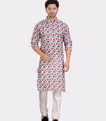 Encino  mens cotton printed kurta top - indeevar collection