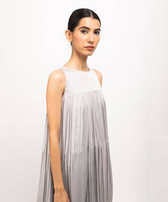 Grey & blue halter neck dress 5