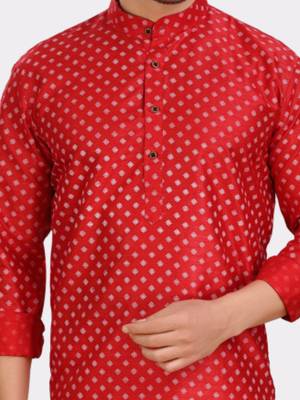 Encino  mens silk printed kurta top - jashn collection 4
