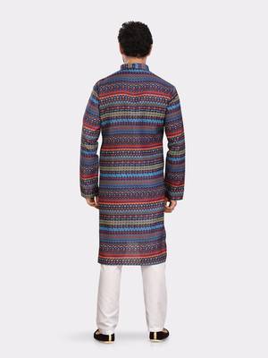 Encino  mens cotton printed kurta top - indeevar collection 2