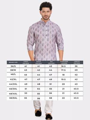 Encino  mens cotton printed kurta top - indeevar collection 5