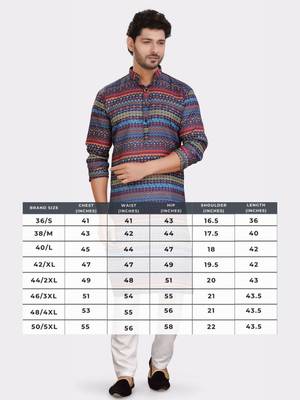 Encino  mens cotton printed kurta top - indeevar collection 5