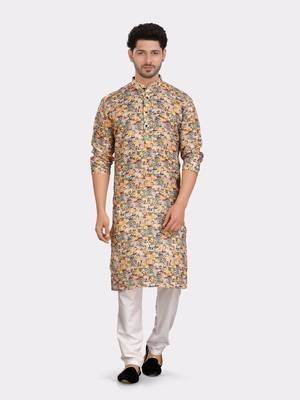 Encino mens cotton printed kurta top - indeevar collection 1