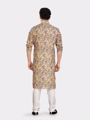 Encino mens cotton printed kurta top - indeevar collection 2