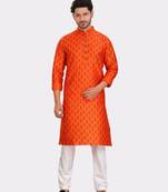 Encino  mens silk printed kurta top - jashn collection