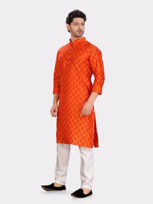Encino  mens silk printed kurta top - jashn collection 3