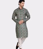 Encino  mens cotton printed kurta top - indeevar collection