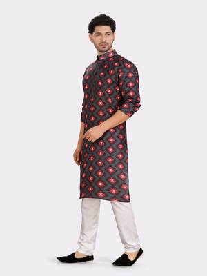 Encino  mens cotton printed kurta top - indeevar collection 3
