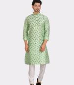 Encino  mens silk printed kurta top - jashn collection