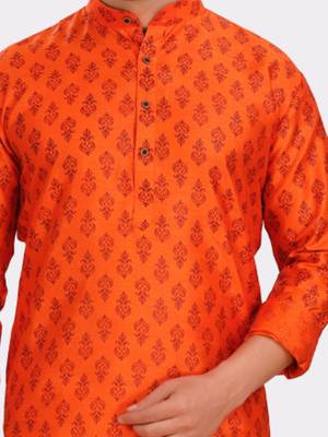 Encino  mens silk printed kurta top - jashn collection 4