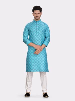Encino  mens silk printed kurta top - jashn collection 1