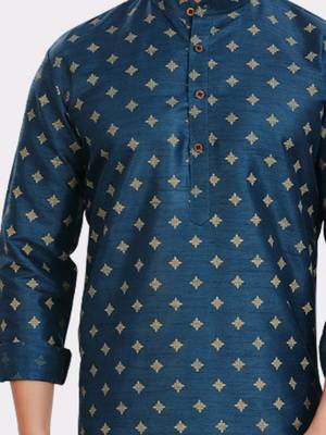 Encino  mens silk printed kurta top - jashn collection 4