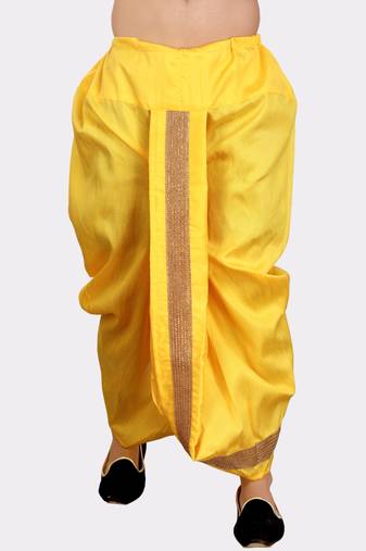 Shiwam ethnix mens silk pitambari dhoti