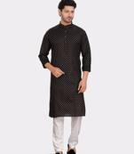 Encino  mens cotton printed kurta suit - angad collection