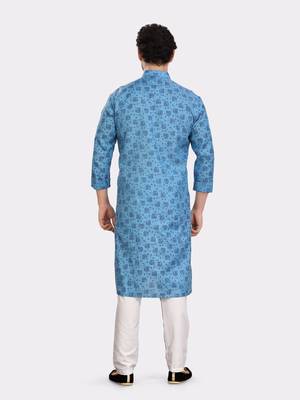Encino  mens cotton printed kurta suit - angad collection 2
