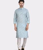 Encino  mens cotton printed kurta suit - angad collection