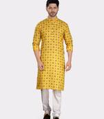 Encino  mens cotton printed kurta suit - angad collection