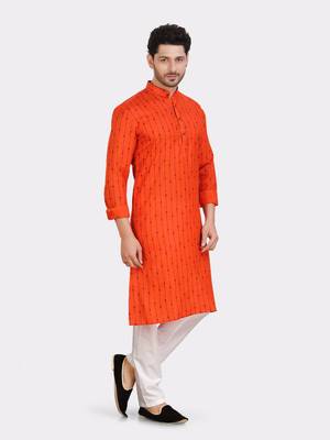 Encino  mens cotton printed kurta suit - angad collection 4