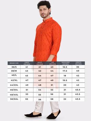 Encino  mens cotton printed kurta suit - angad collection 5