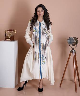 Offwhite Stay A While Peasant Jacket Dress 1