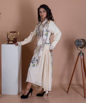 Offwhite Stay A While Peasant Jacket Dress 2
