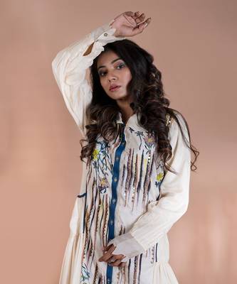 Offwhite Stay A While Peasant Jacket Dress 3