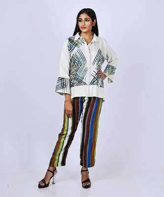 Offwhite Keepsake Shift  With Pant Shirt 1